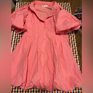 Olivaceous Bubblegum Pink Bubble Dress L